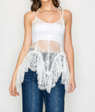 Ruffled Lace Cami Tunic-Tanks-Krush Kandy, Women's Online Fashion Boutique Located in Phoenix, Arizona (Scottsdale Area)