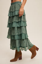 Lace Ruffle Tiered Maxi Skirt-Skirts-Krush Kandy, Women's Online Fashion Boutique Located in Phoenix, Arizona (Scottsdale Area)