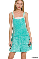 The Driftwood Acid Wash Romper-Jumpsuits & Rompers-Krush Kandy, Women's Online Fashion Boutique Located in Phoenix, Arizona (Scottsdale Area)