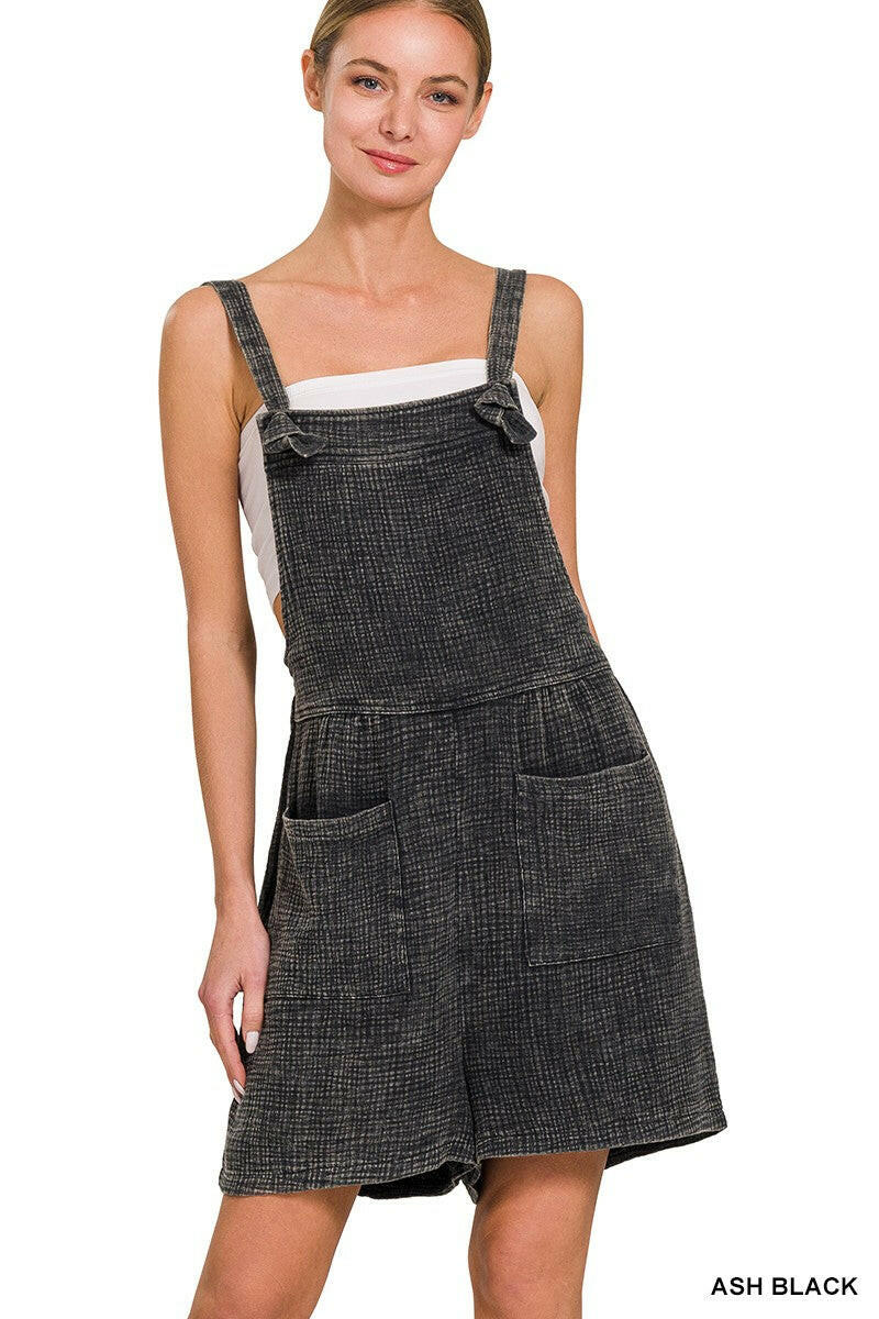 The Driftwood Acid Wash Romper-Jumpsuits & Rompers-Krush Kandy, Women's Online Fashion Boutique Located in Phoenix, Arizona (Scottsdale Area)