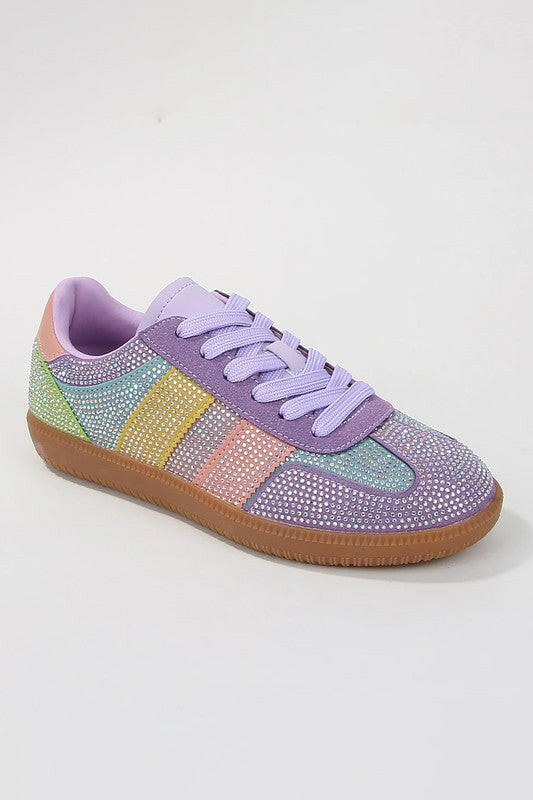 Sorbet Skies Rhinestone Bling Sneakers-Shoes-Krush Kandy, Women's Online Fashion Boutique Located in Phoenix, Arizona (Scottsdale Area)