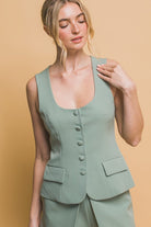 Button Down Classy Top-Tops-Krush Kandy, Women's Online Fashion Boutique Located in Phoenix, Arizona (Scottsdale Area)