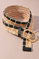 Woven Straw Gold Buckle Belt-Belts-Krush Kandy, Women's Online Fashion Boutique Located in Phoenix, Arizona (Scottsdale Area)