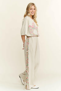 J.HER Floral Side Tie Pants