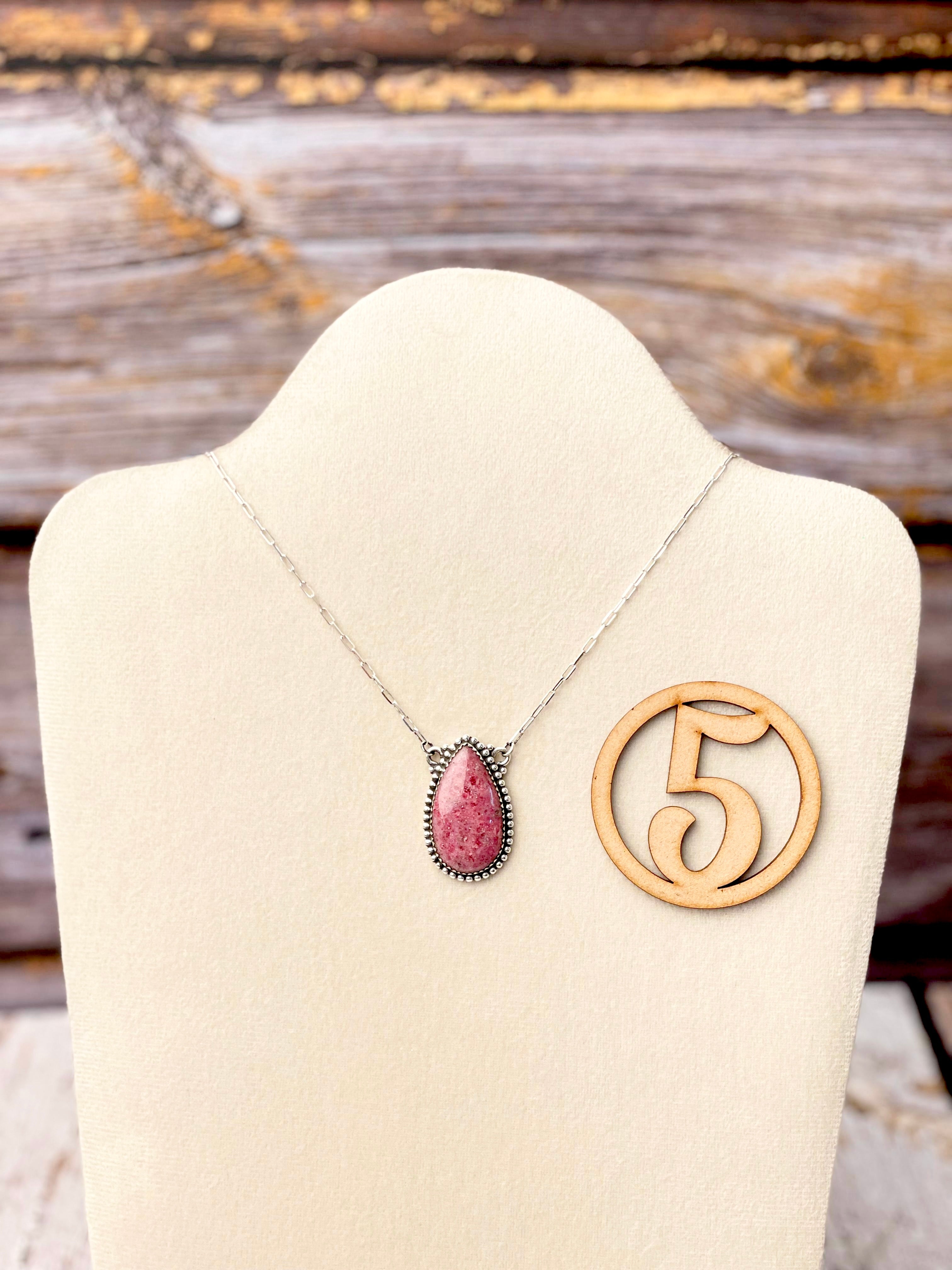 Rhodonite Slab Necklaces-Necklaces-Krush Kandy, Women's Online Fashion Boutique Located in Phoenix, Arizona (Scottsdale Area)