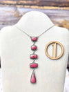 Thulite Slab Cluster Necklaces-Necklaces-Krush Kandy, Women's Online Fashion Boutique Located in Phoenix, Arizona (Scottsdale Area)