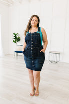 Judy Blue Agnes Denim Overall Dress-Overalls-Krush Kandy, Women's Online Fashion Boutique Located in Phoenix, Arizona (Scottsdale Area)