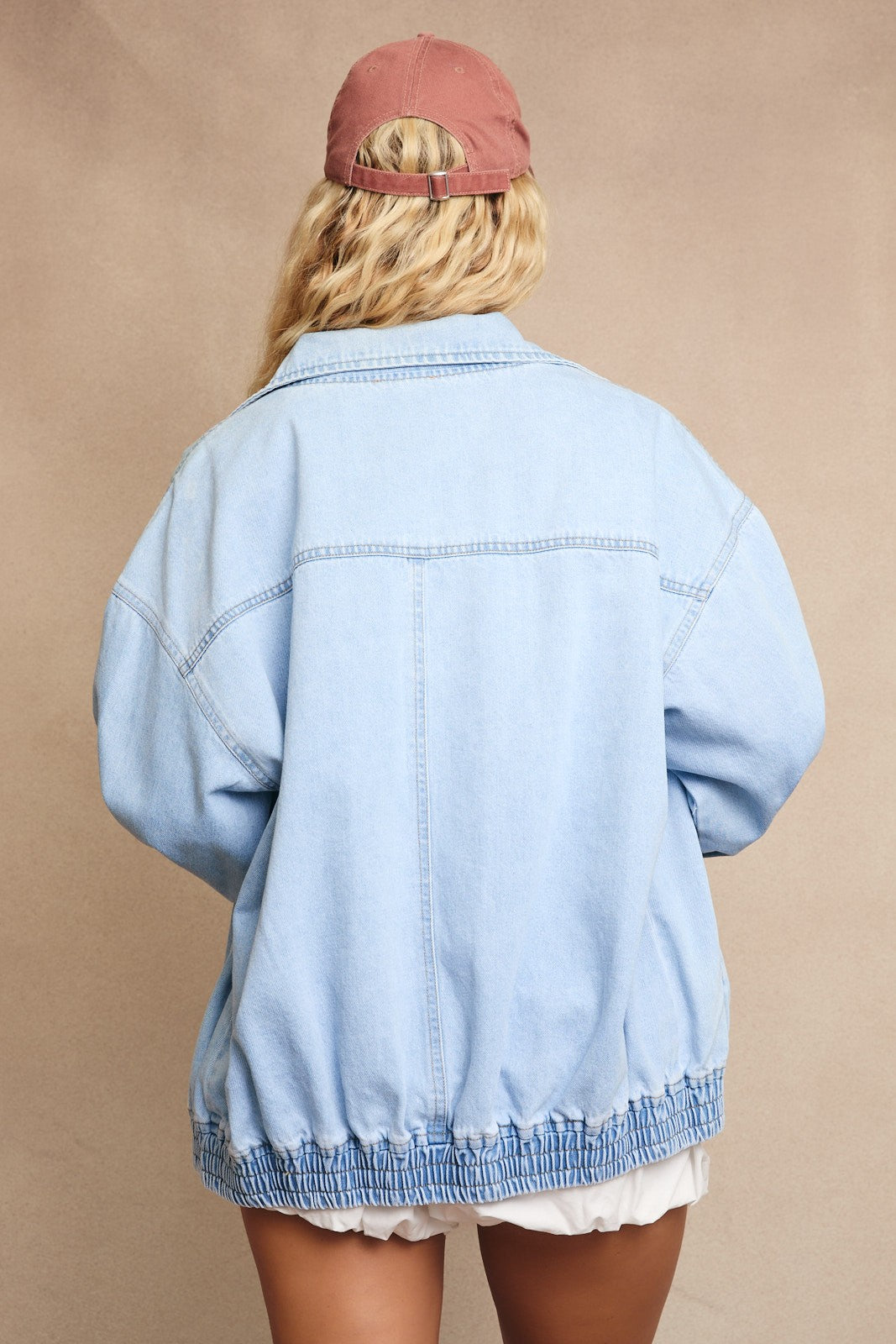 Light Wash Denim Zip Jacket-Jackets-Krush Kandy, Women's Online Fashion Boutique Located in Phoenix, Arizona (Scottsdale Area)