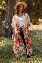 Boho Luxe Styling with the Giant Floral Kimono Duster-Kimonos-Krush Kandy, Women's Online Fashion Boutique Located in Phoenix, Arizona (Scottsdale Area)