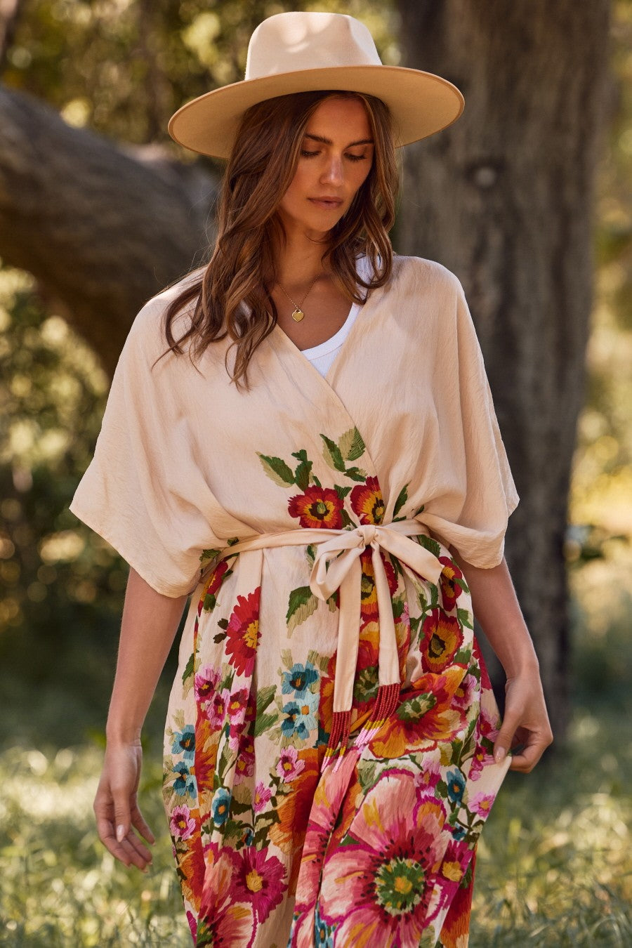 Boho Luxe Styling with the Giant Floral Kimono Duster-Kimonos-Krush Kandy, Women's Online Fashion Boutique Located in Phoenix, Arizona (Scottsdale Area)
