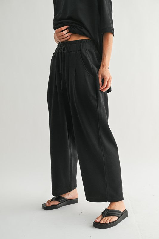 Dune Drift Cotton Blend Wide Leg Pants-Pants-Krush Kandy, Women's Online Fashion Boutique Located in Phoenix, Arizona (Scottsdale Area)