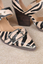 Zebra Hendrix Strappy Buckle Sandal-Shoes-Krush Kandy, Women's Online Fashion Boutique Located in Phoenix, Arizona (Scottsdale Area)