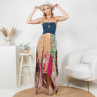 Boho Handkerchief Midi Dress-Dresses-Krush Kandy, Women's Online Fashion Boutique Located in Phoenix, Arizona (Scottsdale Area)