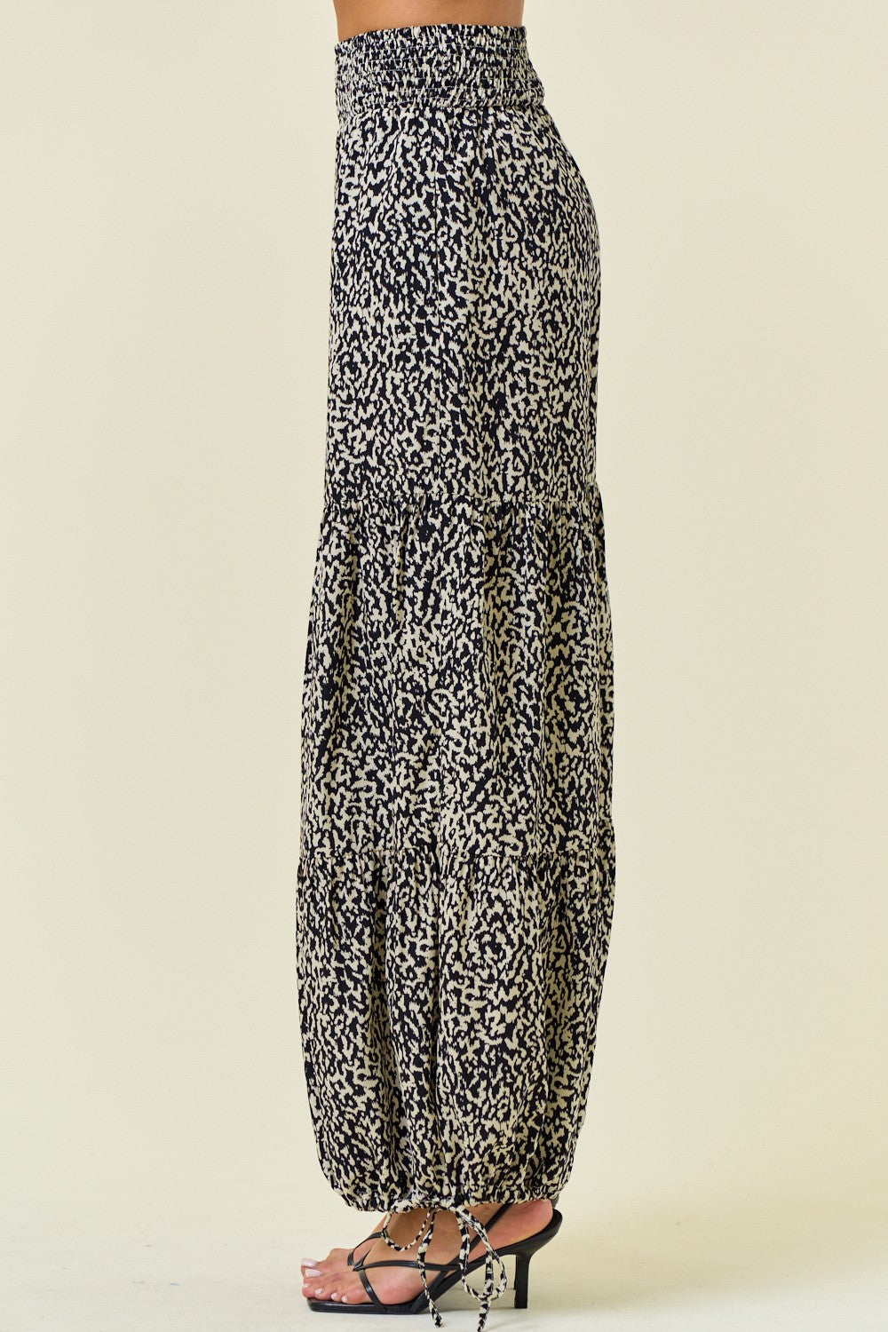 Printed Smocked Waist Tiered Wide-Leg Pants-Pants-Krush Kandy, Women's Online Fashion Boutique Located in Phoenix, Arizona (Scottsdale Area)