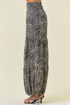 Printed Smocked Waist Tiered Wide-Leg Pants-Pants-Krush Kandy, Women's Online Fashion Boutique Located in Phoenix, Arizona (Scottsdale Area)