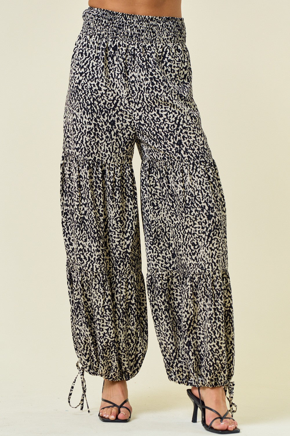 Printed Smocked Waist Tiered Wide-Leg Pants-Pants-Krush Kandy, Women's Online Fashion Boutique Located in Phoenix, Arizona (Scottsdale Area)