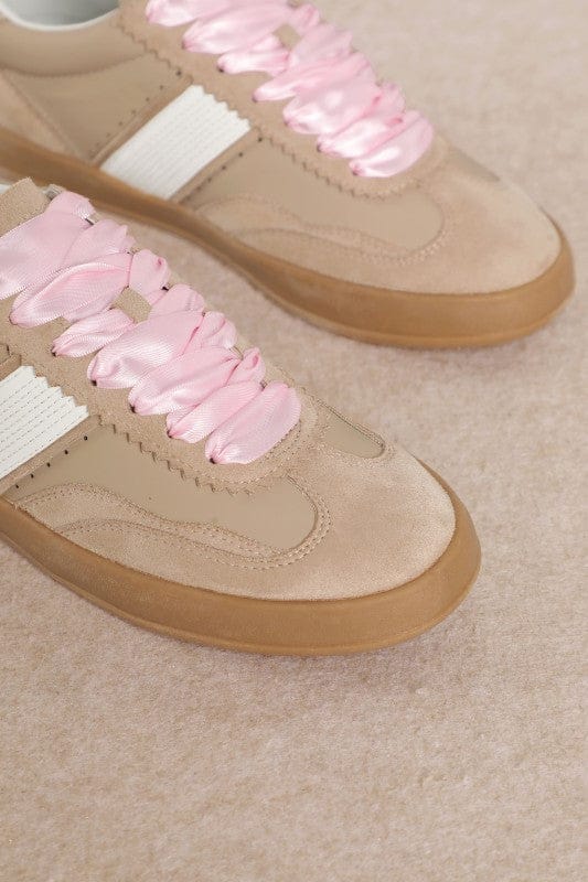 Dixie - Textured Platform Lace-up Trainers-Shoes-Krush Kandy, Women's Online Fashion Boutique Located in Phoenix, Arizona (Scottsdale Area)