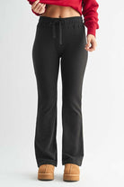 Cotton Blend Foldover Flared Leggings-Leggings-Krush Kandy, Women's Online Fashion Boutique Located in Phoenix, Arizona (Scottsdale Area)