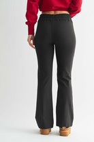 Cotton Blend Foldover Flared Leggings-Leggings-Krush Kandy, Women's Online Fashion Boutique Located in Phoenix, Arizona (Scottsdale Area)