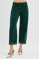 High Rise Crop Barrel Corduroy Pants-Jeans-Krush Kandy, Women's Online Fashion Boutique Located in Phoenix, Arizona (Scottsdale Area)