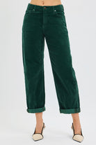 High Rise Crop Barrel Corduroy Pants-Jeans-Krush Kandy, Women's Online Fashion Boutique Located in Phoenix, Arizona (Scottsdale Area)