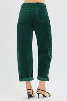 High Rise Crop Barrel Corduroy Pants-Jeans-Krush Kandy, Women's Online Fashion Boutique Located in Phoenix, Arizona (Scottsdale Area)