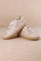 Eleanor -Bows And Pearl Lace Accents Sneakers-Sneakers-Krush Kandy, Women's Online Fashion Boutique Located in Phoenix, Arizona (Scottsdale Area)