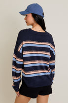 Coastal Breeze Striped Knit Sweater-Sweaters-Krush Kandy, Women's Online Fashion Boutique Located in Phoenix, Arizona (Scottsdale Area)