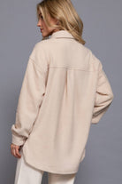 Long Sleeve Notched Collar Front Pocket Fleece Jacket-Coats-Krush Kandy, Women's Online Fashion Boutique Located in Phoenix, Arizona (Scottsdale Area)