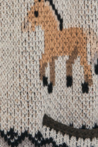 Frontier Charm Horse Knit Zip Vest-Vests-Krush Kandy, Women's Online Fashion Boutique Located in Phoenix, Arizona (Scottsdale Area)