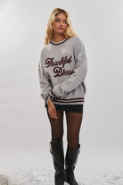 Thankful Blessed Knit Sweater-Sweater-Krush Kandy, Women's Online Fashion Boutique Located in Phoenix, Arizona (Scottsdale Area)