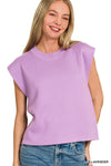 Viscose Cap Sleeve Sweater Vest Top