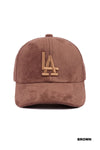 La City Logo Classic Suede Baseball Cap