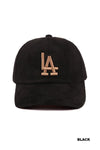 La City Logo Classic Suede Baseball Cap