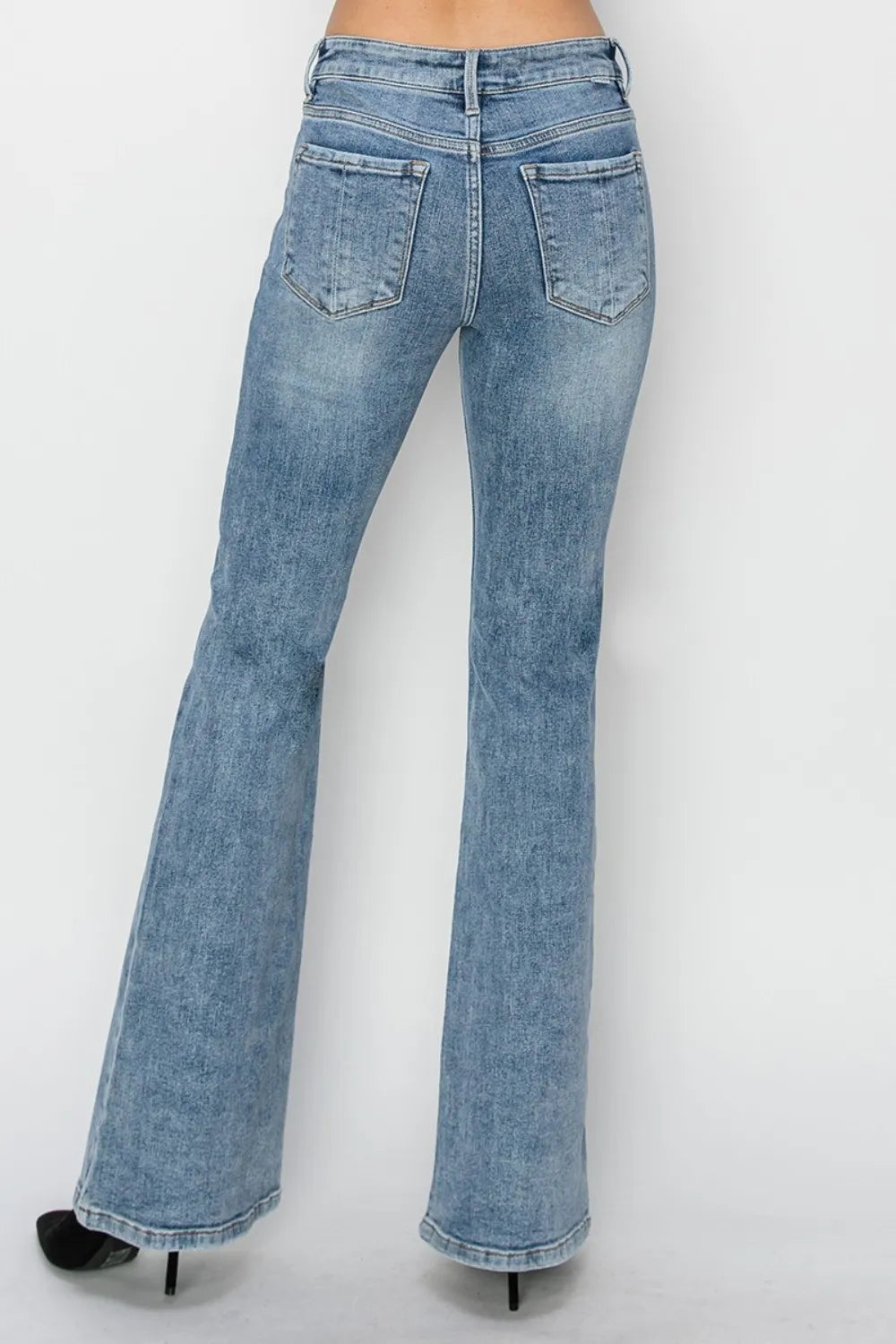 RISEN Full Size Mid Rise Bootcut Jeans-jeans-Krush Kandy, Women's Online Fashion Boutique Located in Phoenix, Arizona (Scottsdale Area)