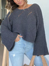 Openwork Batwing Sleeve Sweater-Sweater-Krush Kandy, Women's Online Fashion Boutique Located in Phoenix, Arizona (Scottsdale Area)