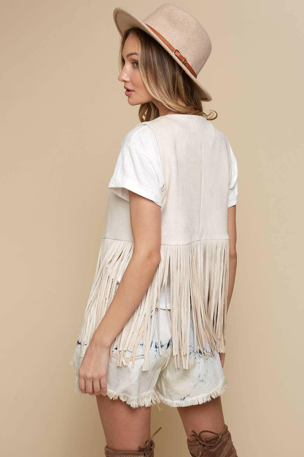 Western Soft Suede Fringe Vest-Vests-Krush Kandy, Women's Online Fashion Boutique Located in Phoenix, Arizona (Scottsdale Area)