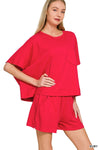 Exposed Seam Boxy Top & Shorts Set