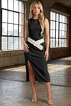 Wide Studded Fashion Belt