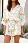 La Dolce Vita Graphic Belted Romper-Krush Kandy, Women's Online Fashion Boutique Located in Phoenix, Arizona (Scottsdale Area)