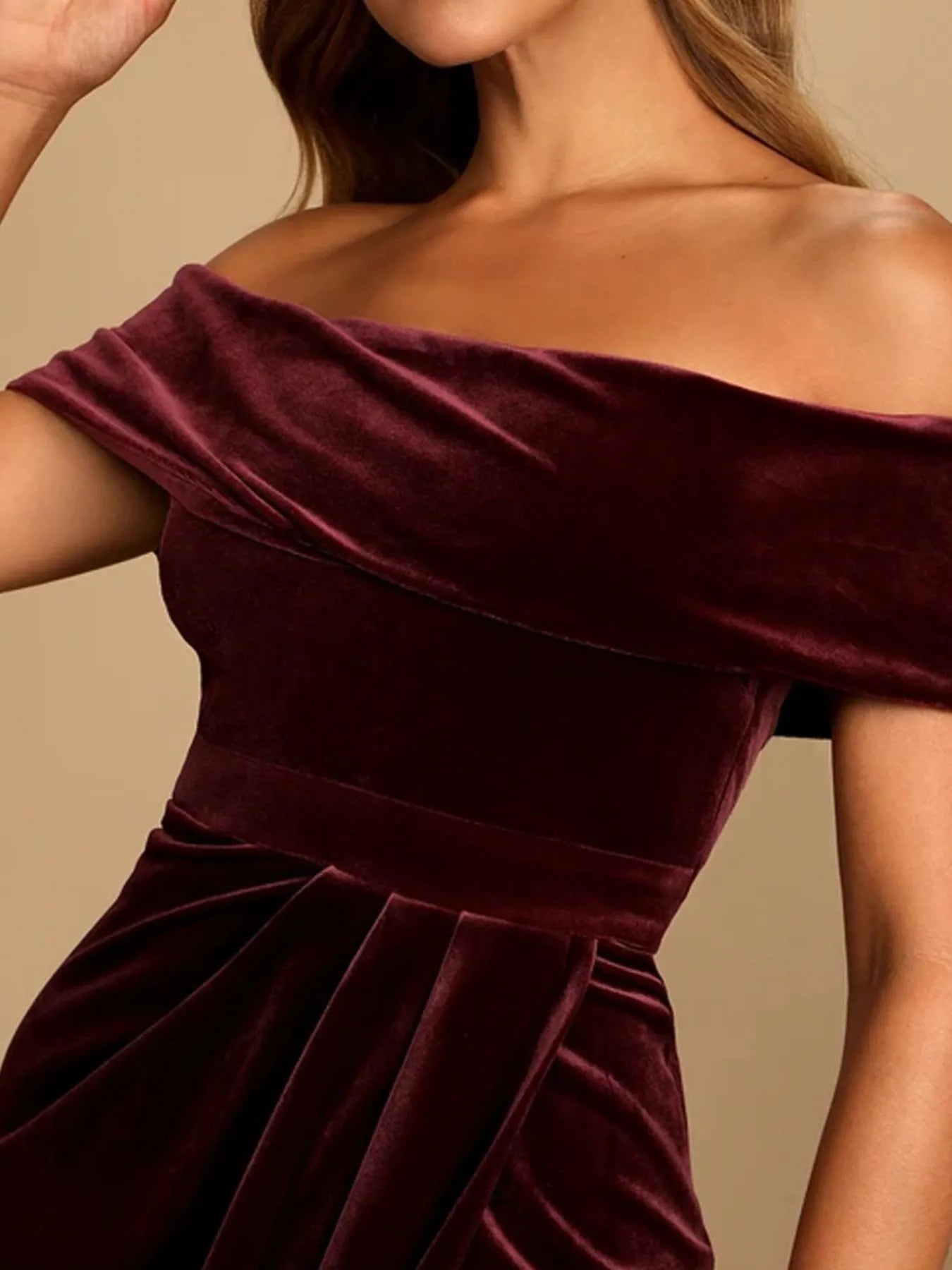 Off-Shoulder Wrap Dress with Side Slit-Dresses-Krush Kandy, Women's Online Fashion Boutique Located in Phoenix, Arizona (Scottsdale Area)