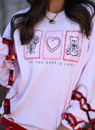 Stitched Heart Valentine Sweatshirt-Graphic Tees-Krush Kandy, Women's Online Fashion Boutique Located in Phoenix, Arizona (Scottsdale Area)