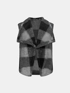 Plaid Open Front Vest Coat-Krush Kandy, Women's Online Fashion Boutique Located in Phoenix, Arizona (Scottsdale Area)