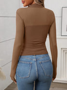 Mock Neck Long Sleeve Top-Tops-Krush Kandy, Women's Online Fashion Boutique Located in Phoenix, Arizona (Scottsdale Area)