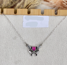 Gift Of Love Opal & Bow Necklace-Necklaces-Krush Kandy, Women's Online Fashion Boutique Located in Phoenix, Arizona (Scottsdale Area)