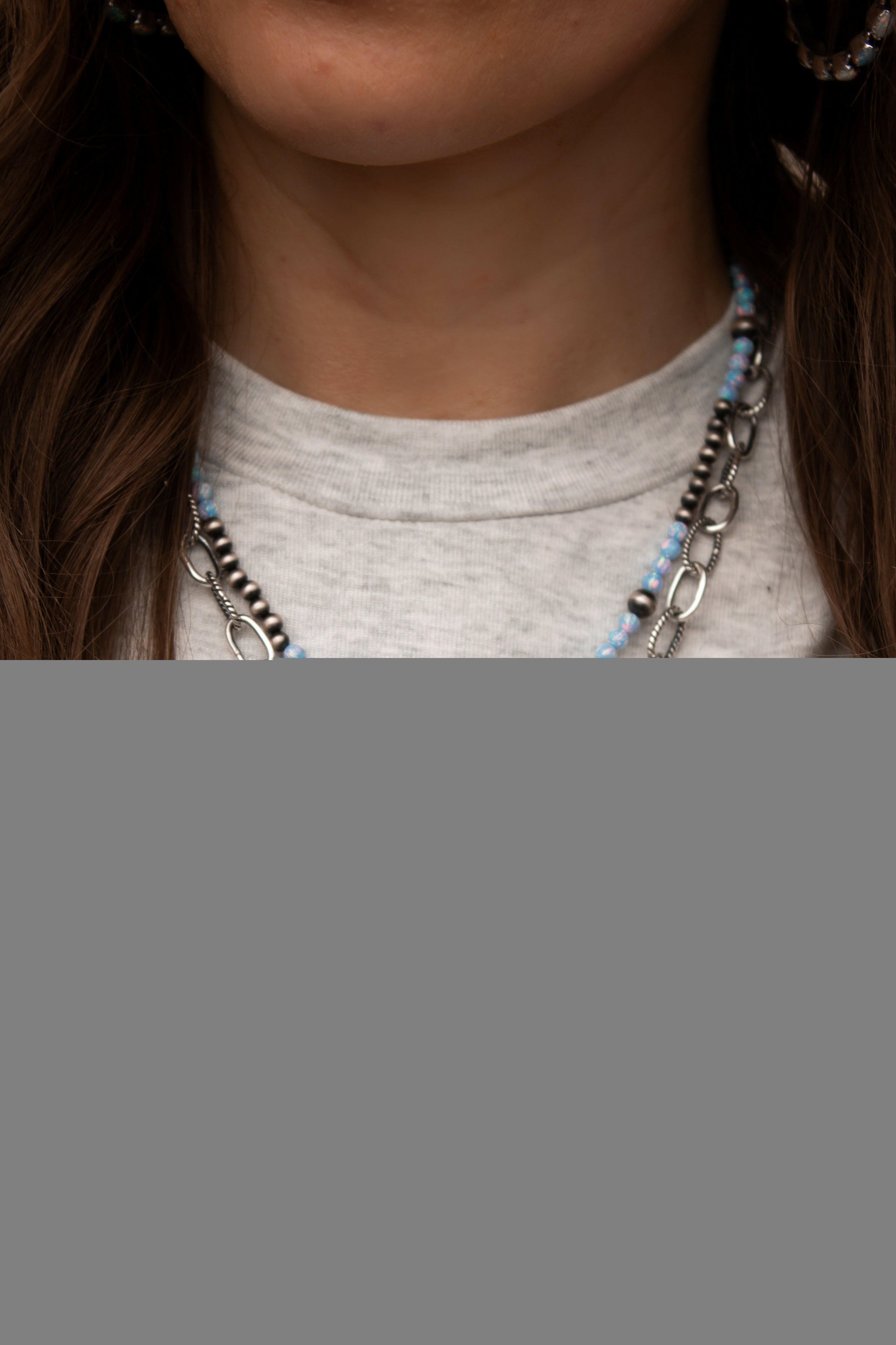 Sterling Silver Duo Chain Necklace & Bracelet-Chain Necklaces-Krush Kandy, Women's Online Fashion Boutique Located in Phoenix, Arizona (Scottsdale Area)