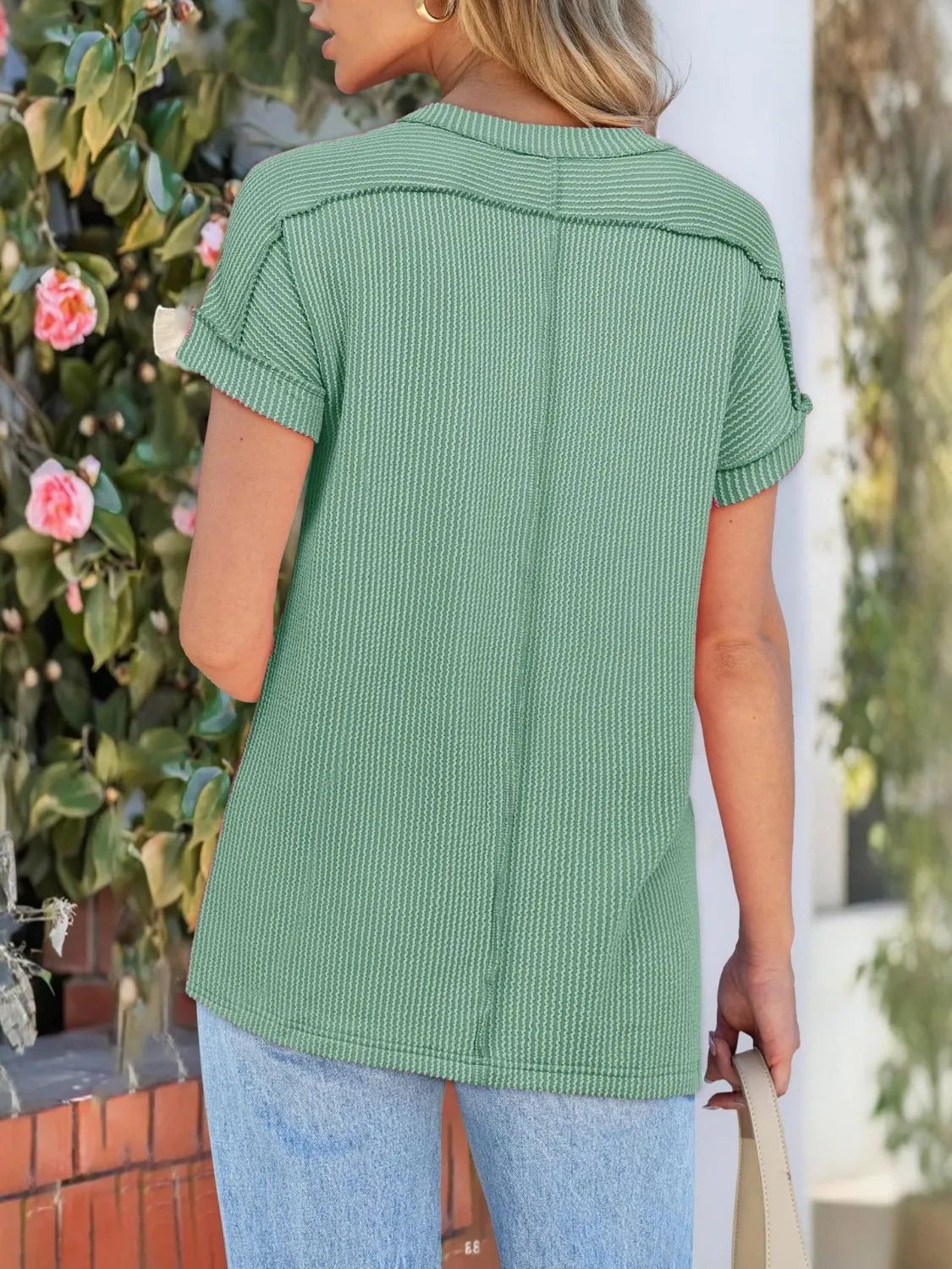 Round Neck Short Sleeve T-Shirt-Krush Kandy, Women's Online Fashion Boutique Located in Phoenix, Arizona (Scottsdale Area)