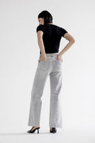 High Rise Wide Leg With Raw Hem Jeans-Denim-Krush Kandy, Women's Online Fashion Boutique Located in Phoenix, Arizona (Scottsdale Area)
