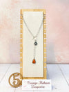 Ayla's Sterling Aztec Stone Drop Necklace-Necklaces-Krush Kandy, Women's Online Fashion Boutique Located in Phoenix, Arizona (Scottsdale Area)