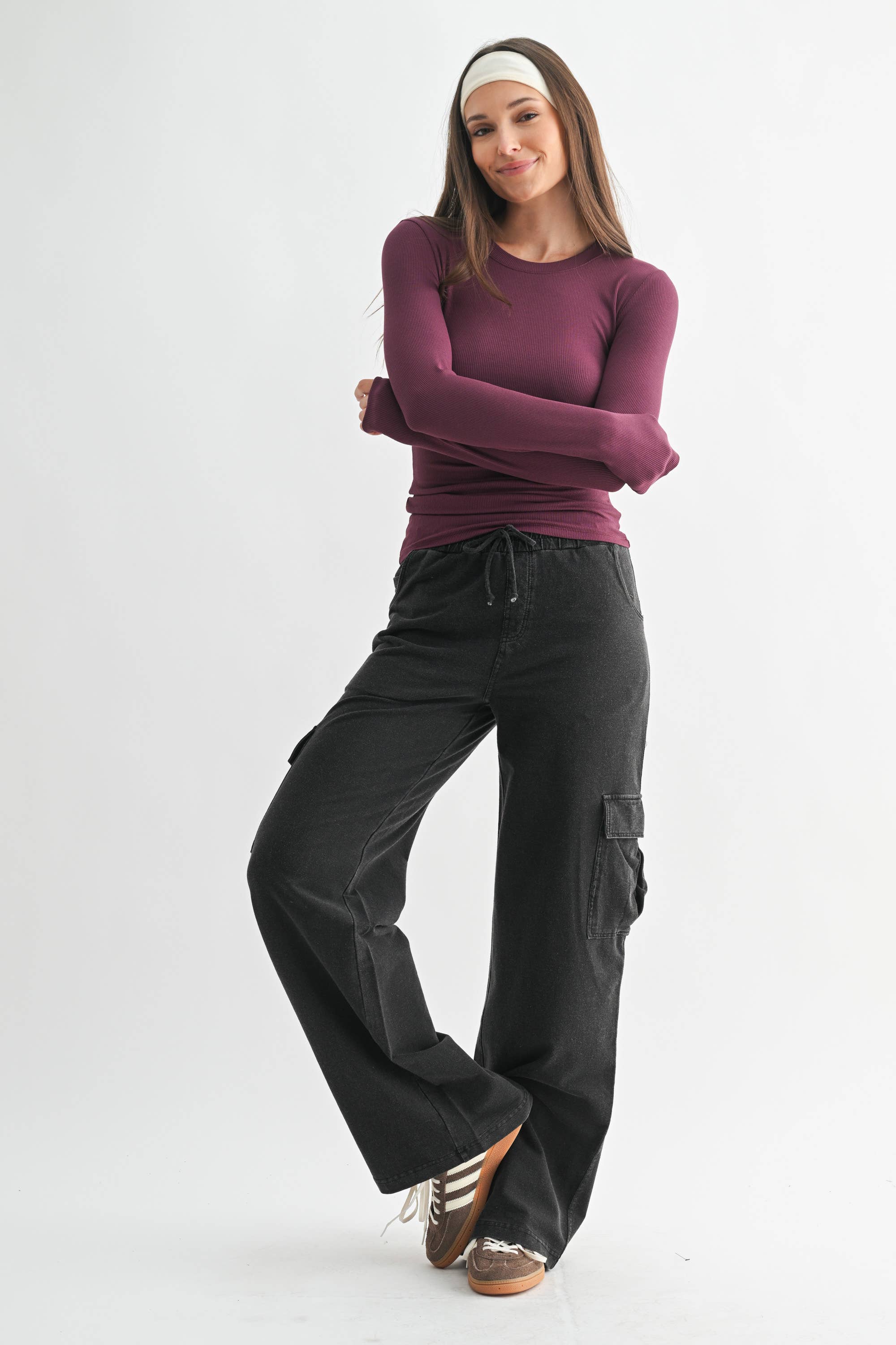 Four Way Stretch Versatile Pullover Top-Long Sleeve Tops-Krush Kandy, Women's Online Fashion Boutique Located in Phoenix, Arizona (Scottsdale Area)